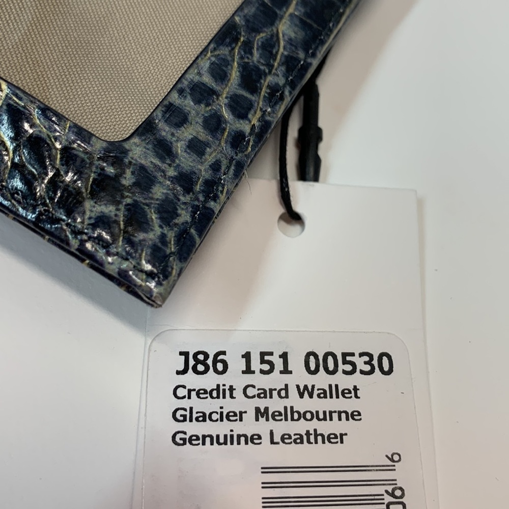 NWT🔥Beautiful Blue-Grey Brahmin Wallet slim size for small Brahmin Bags - Picture 10 of 11